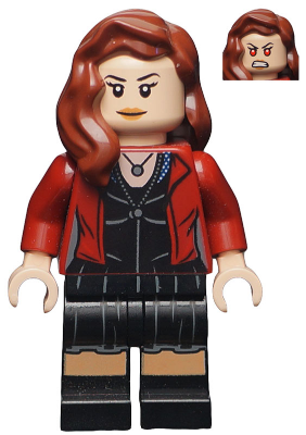 LEGO® Minifigur Super Heroes sh0174 - The Scarlet Witch (Wanda Maximoff) - Printed Legs, Reddish Brown Hair