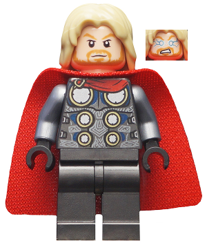 LEGO® Minifigur Super Heroes sh0645 - Thor - Spongy Cape with Single Hole, Pearl Dark Gray Legs
