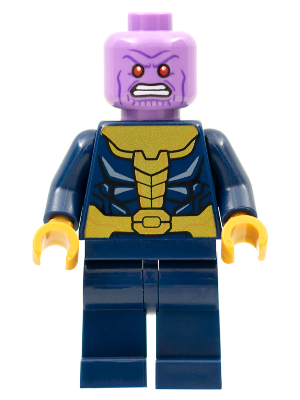 LEGO® Minifigur Super Heros sh0761 - Thanos - Minifigure, Dark Blue and Gold Outfit, Dark Blue Arms, Pearl Gold Hands, Plain Legs