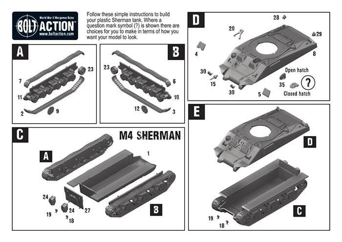 Bolt Action - M4 Sherman Medium Tank - 402013006