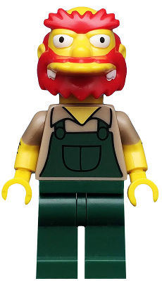 LEGO® Minifigur The Simpsons sim039 - Groundskeeper Willie, Series 2 (Minifigure Only without Stand and Accessories)