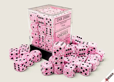 Chessex Gemini Speckled® Pink 12mm d6 Block