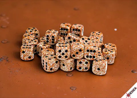 Chessex Gemini Speckled® Rust 12mm d6 Block