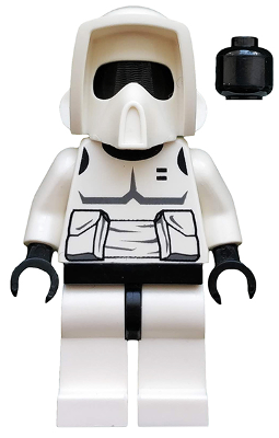 LEGO® Minifigur Star Wars - sw0005a Imperial Scout Trooper - Plain Black Head, Dark Bluish Gray Torso Print