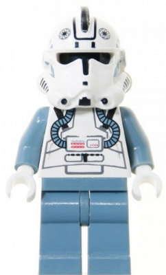 LEGO® Minifigur Star Wars sw0118 - Clone Trooper V-wing Pilot (Phase 2) - Sand Blue Arms and Legs, Black Head