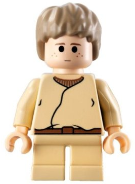 LEGO® Minifigur Star Wars sw0159 - Anakin Skywalker - Short Legs, Short Tousled Hair, Reddish Brown Belt