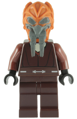 LEGO® Minifigur Star Wars sw0198 - Plo Koon - Dark Brown Robe, Tan Shirt, Plain Legs