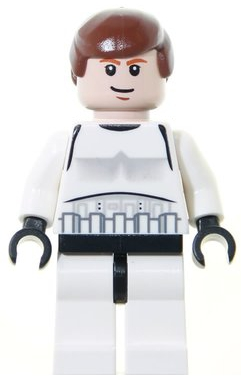 LEGO® Minifigur Star Wars sw0205a - Han Solo - Stormtrooper Outfit, Plain Legs, Eyes with Glints