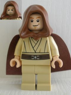 LEGO® Minifigur Star Wars sw0329 - Obi-Wan Kenobi (Young with Hood and Cape, Tan Legs, Smile)