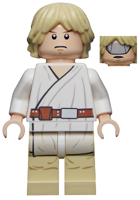 LEGO® Minifigur Star Wars sw0335 - Luke Skywalker (Tatooine, Gray Visor on Reverse of Head)