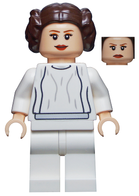 LEGO® Minifigur Star Wars sw0337 - Princess Leia - White Dress, Simple Belt, Large Eyelashes