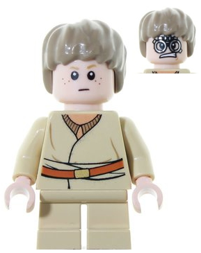 LEGO® Minifigur Star Wars sw0349 - Anakin Skywalker - Short Legs, Short Tousled Hair, Belt with Gold Buckle