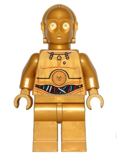 LEGO® Minifigur Star Wars sw0365 - C-3PO - Colorful Wires Pattern