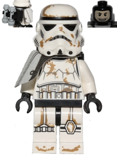 LEGO® Minifigur Star Wars sw0383 - Sandtrooper - White Pauldron, Survival Backpack, Dirt Stains, Balaclava Head Print and Helmet with Dotted Mouth Pattern