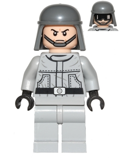 LEGO® Minifigur Star Wars sw0401 - Imperial AT-ST Pilot / Driver (Plain Helmet, Dual Sided Head)