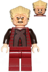 LEGO® Minifigur Star Wars sw0418 - Chancellor Palpatine - Dark Red Outfit, Legs, Tan Hair