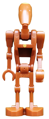 LEGO® Minifigur Star Wars sw0482 - Battle Droid Commander - Dark Orange with Dot, Angled Arm and Straight Arm