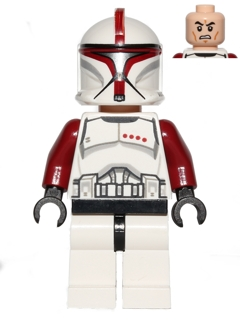 LEGO® Minifigur Star Wars sw0492 - Clone Trooper Captain (Phase 1) - Scowl