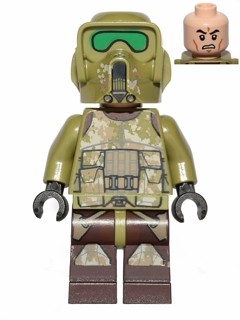 LEGO® Minifigur Star Wars sw0518 - Clone Scout Trooper, 41st Elite Corps (Phase 2) - Kashyyyk Camouflage, Scowl