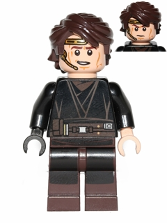 LEGO® Minifigur Star Wars sw0526 - Anakin Skywalker (Dark Brown Legs, Headset)
