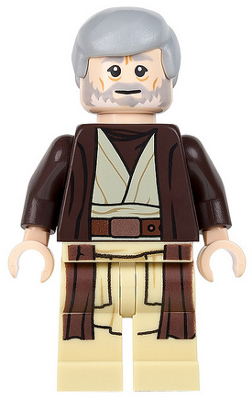 LEGO® Minifigur Star Wars sw0552 - Obi-Wan Kenobi - Old, Dark Brown Hooded Coat