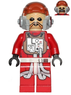 LEGO® Minifigur star Wars sw0556 - Ten Numb - Red Pilot Suit, Tan Head, B-Wing Pilot Helmet