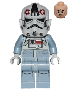 LEGO® Minifigur Star Wars sw0581 - AT-AT Driver - Dark Red Imperial Logo, Grimacing