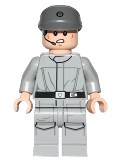 LEGO® Minifigur Star Wars sw0584 - Imperial Crew - Dark Bluish Gray Cap, Plain Arms