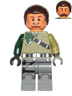 LEGO® Star Wars - sw0602 - Kanan Jarrus - Dark Brown Hair and Eyebrows - gebraucht