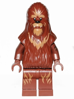 LEGO® Minifigur Star Wars sw0627 - Wookiee - Reddish Brown with Dark Tan Fur, Printed Legs, Band on Left Arm