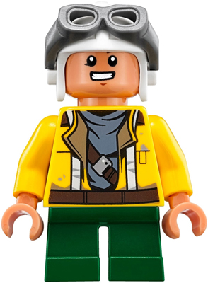 LEGO® Minifigur Star Wars sw0753 - Rowan - Yellow Jacket, Aviator Cap and Goggles