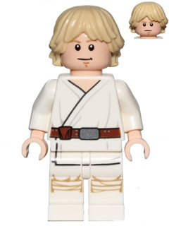 LEGO® Minifigur Star Wars sw0778 - Luke Skywalker (Tatooine, White Legs, Stern / Smile Face Print)