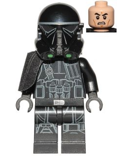 LEGO® Minifigur Star Wars sw0796 - Imperial Death Trooper - Black Armor with Ammo Pouch and Grenades, Pauldron (Specialist / Commander)