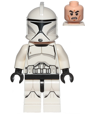LEGO® Minifigur Star Wars sw0910 - Clone Trooper (Phase 1) - Printed Legs, Scowl