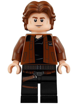 LEGO® Minifigur Star Wars sw0921 - Han Solo, Black Legs with Holster Pattern, Brown Jacket with Black Shoulders