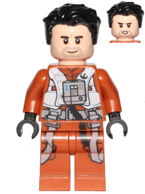 LEGO® Minifigur Star Wars sw0931 - Poe Dameron (Pilot Jumpsuit, Hair Swept Left Tousled)