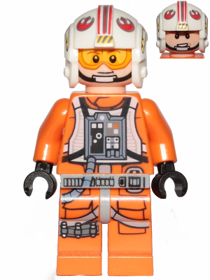 LEGO® Minifigur Star Wars sw0991 - Luke Skywalker (Pilot, Printed Legs, Visor Up / Down)