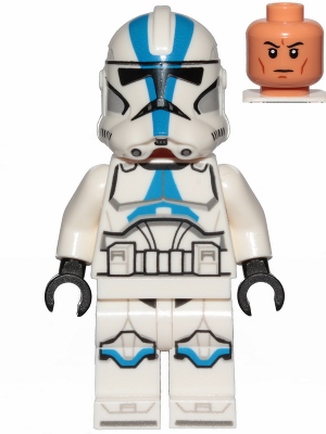 LEGO® Minifigur Star Wars sw1094 - Clone Trooper, 501st Legion (Phase 2) - White Arms, Nougat Head