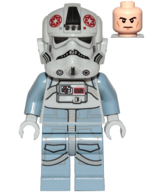 LEGO® Minifigur Star Wars sw1104 - AT-AT Driver - Dark Red Imperial Logo, Cheek Lines, Frown