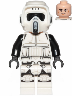 LEGO® Minifigur Star Wars sw1116 - Imperial Scout Trooper - Male, Dual Molded Helmet, Light Nougat Head, Cheek Lines