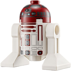 LEGO® Minifigur Star Wars sw1221 - Astromech Droid, R4-P17 - Silver Band Around Dome, Dark Bluish Gray Rectangles