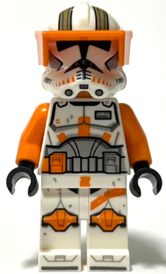LEGO® Minifigur Star Wars sw1233 - Clone Trooper Commander Cody, 212th Attack Battalion (Phase 2) - Orange Visor, Nougat Head, Helmet with Holes, Printed Legs