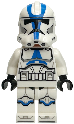 LEGO® Minifigur Star Wars sw1337 - Clone Trooper, 501st Legion (Phase 2) - White Arms, Nougat Head, Helmet with Holes