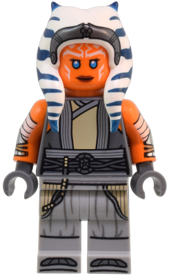 LEGO® Minifigur Star Wars sw154 - Ahsoka Tano (Adult) - Dark Bluish Gray Vest, Tan Tunic, Printed Arms, Light Bluish Gray Legs