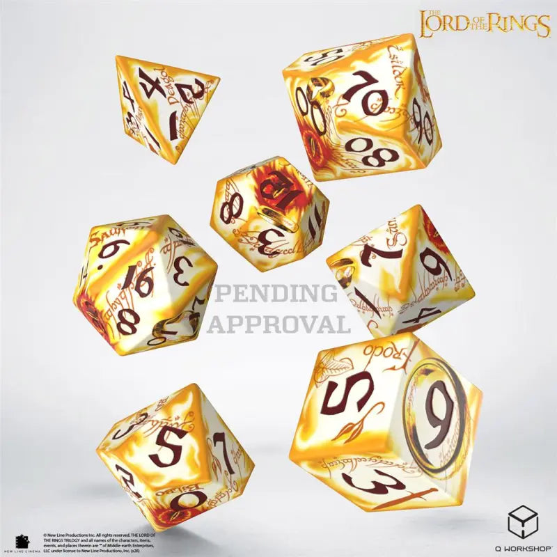 The Lord of the Rings: Ring-Bearers Whitefire Radiance Dice Set