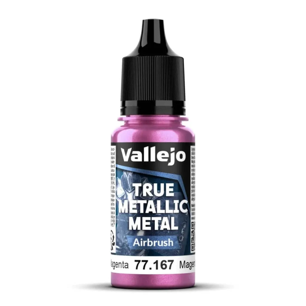 Vallejo - True Metallic Metal Airbrush - Crimson Magenta 18 ml - 77.167