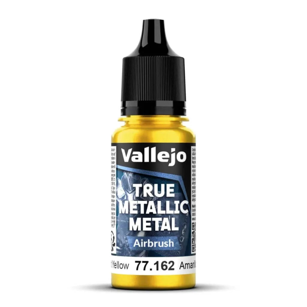 Vallejo - True Metallic Metal Airbrush - Radiant Yellow 18 ml - 77.162