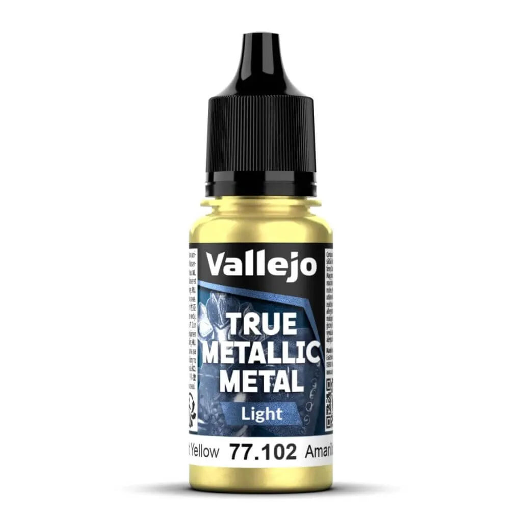 Vallejo - True Metallic Metal Light - Radiant Yellow 18ml - 77.102