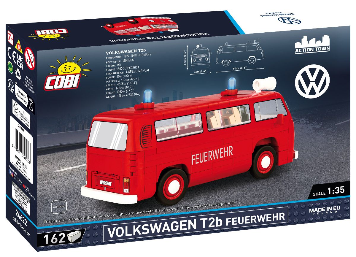 Cobi 24622- Maßstab 1:35 - Volkswagen T2b Feuerwehr