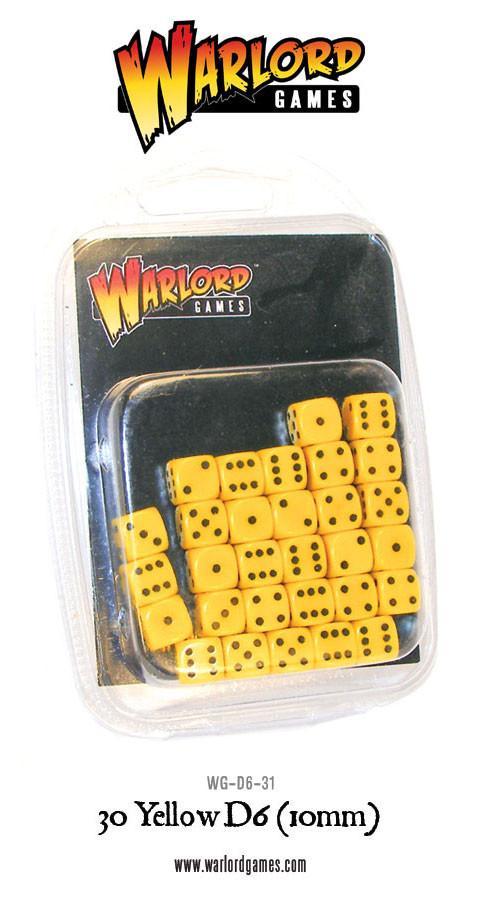 30 Yellow D6 (10mm) DICE - WG-D6-31